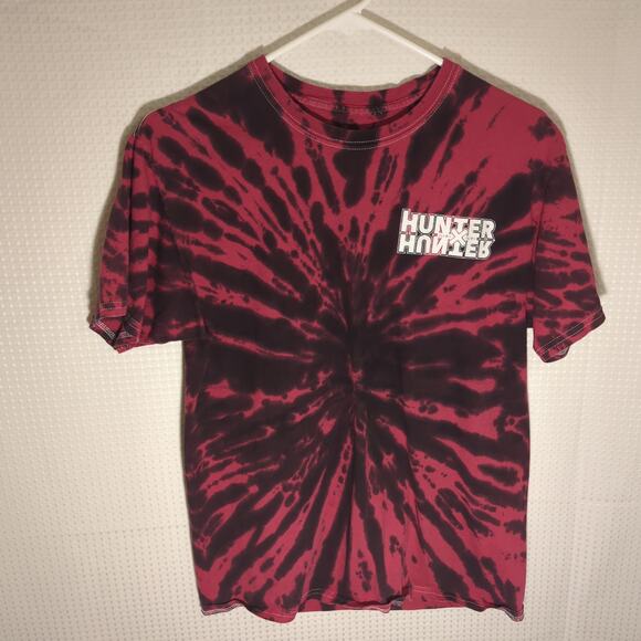 Hunter x Hunter M Tie Dye T-Shirt Anime Graphic Red Black Licensed 2021 Unisex - Picture 1 of 5